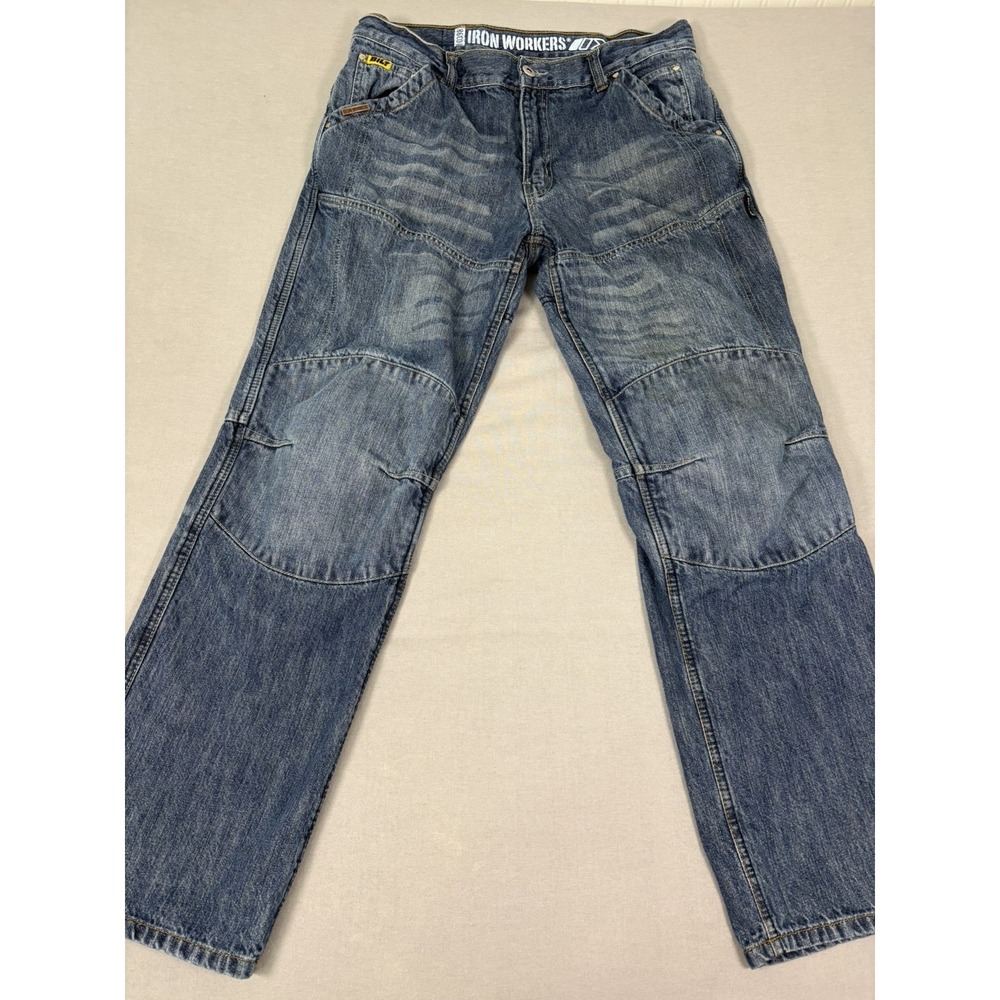 Bilt Iron Workers Jeans Motorcycle Riding Pants Size 36 With Removable Kneepads